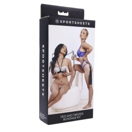 Sportsheets Tied & Twisted - Zestaw do ograniczeń, czarny, lina 9 m