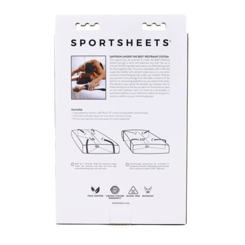 Sportsheets Under The Bed Set Czerwono-Czarny Regulowane Mankiety