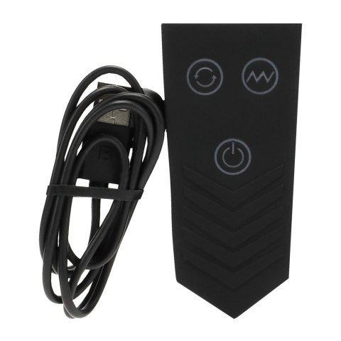 Doc Johnson Robo Rimmer X - Wibrujący Plug z Funkcją Rotacji, Czarny