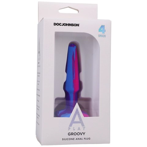 Doc Johnson A-Play Groovy korek anatomiczny silikonowy 10 cm multikolor