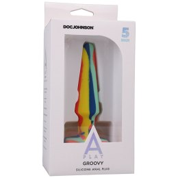 Doc Johnson A-Play Groovy silikonowy korek analny 12 cm kolorowy