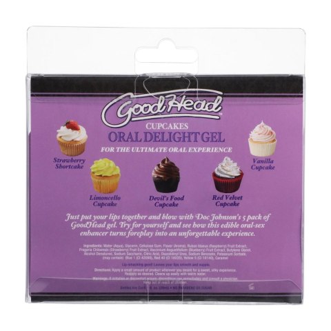 Doc Johnson GoodHead Zestaw Żeli Smakowych 5x29ml - Mix Cupcake