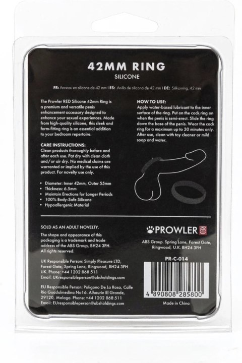 Prowler Red silikonowy pierścień anatomiczny 42mm czerwony