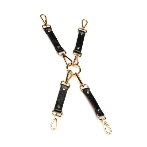 XR Brands Deluxe - Zestaw do zaawansowanego systemu krępowania, czarno-czerwony