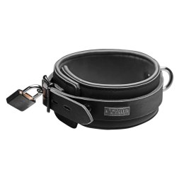 XR Brands Neoprene Collar regulowana z zamkiem i kluczami czarna