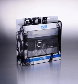 XR Brands Neoprene Collar regulowana z zamkiem i kluczami czarna