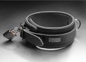 XR Brands Neoprene Collar regulowana z zamkiem i kluczami czarna