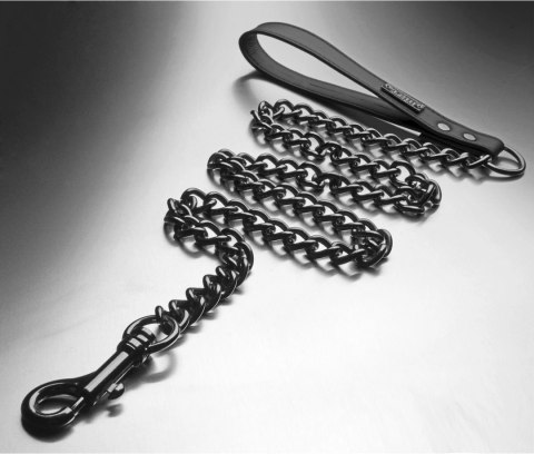 XR Brands Solid Link metalowa smycz z neoprenowym uchwytem 91 cm