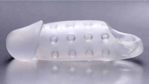 XR Brands - Transparentna nakładka wzmacniająca z wypustkami i paskiem