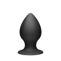 XR Brands korek analny średni silikonowy, ergonomiczny, czarny