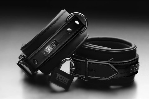 XR Brands neoprenowe kajdanki na nadgarstki regulowane czarne