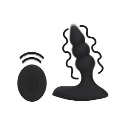 Loveline Plug z Wibracją i Pilotem, Licorice Black, anatomiczny kształt