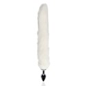 Ouch! by Shots Fox Tail Plug metalowy z puszystym ogonem srebrny