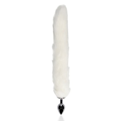 Ouch! by Shots Fox Tail Plug metalowy z puszystym ogonem srebrny