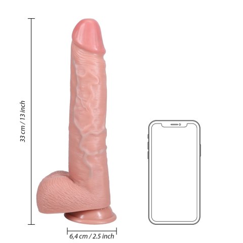 RealRock Model 33 cm - anatomiczna forma z przyssawką, duży rozmiar