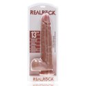RealRock model 33 cm z przyssawką - anatomiczny kształt, jasny odcień