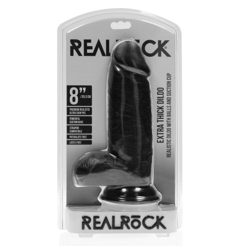 RealRock model z przyssawką i anatomiczną podstawą 20,3 cm, kolor cielisty
