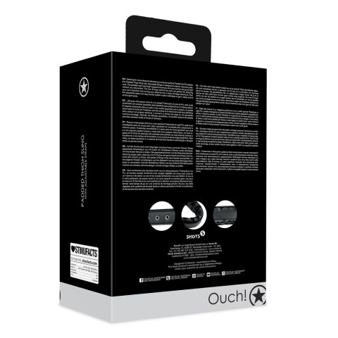 Shots Ouch! Padded - Pas z regulacją i wyściełaniem, czarny