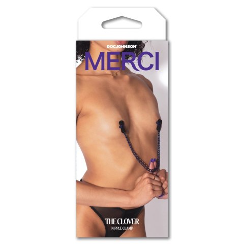 Doc Johnson Chained Up - Regulowane zaciski z łańcuszkiem, stal