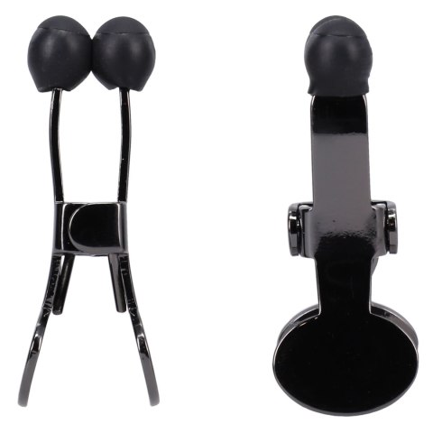 Doc Johnson silikonowe zaciski stalowe na sutki - regulowane, komfortowe