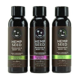 Earthly Body Zestaw 3 olejkow do masażu Hemp Mini Mix 3x30ml