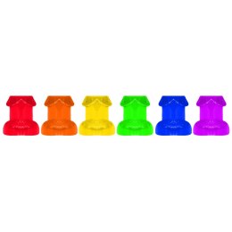Kheper Games Zestaw kieliszkow Rainbow Party 6 szt. kolorowe 44 ml