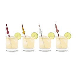 Little Genie Glitterati słomki imprezowe wielokolorowe 8 szt.