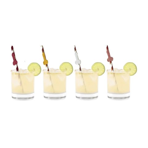 Little Genie Glitterati słomki imprezowe wielokolorowe 8 szt.