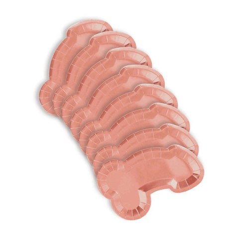 Little Genie zestaw 8 talerzy dekoracyjnych rożowe złoto 18 cm