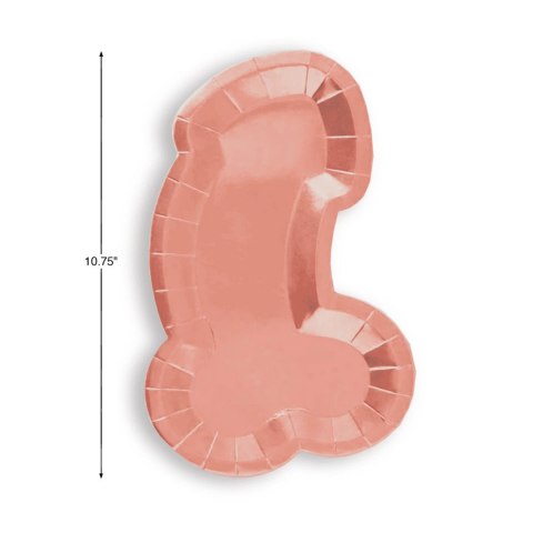 Little Genie zestaw 8 talerzy dekoracyjnych rożowe złoto 18 cm