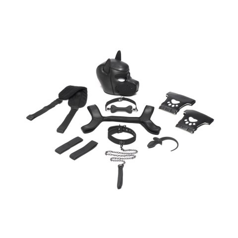 XR Brands Deluxe Pup Arsenal neoprenowy zestaw z maską i akcesoriami