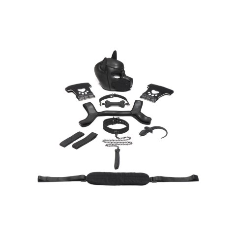 XR Brands Deluxe Pup Arsenal neoprenowy zestaw z maską i akcesoriami