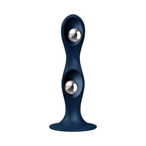 Satisfyer Double Ball-R - model z obciążeniem, silikon, czarny