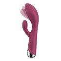 Satisfyer Spinning Rabbit 1 - podwojny model z rotacyjną głowką, rożowy