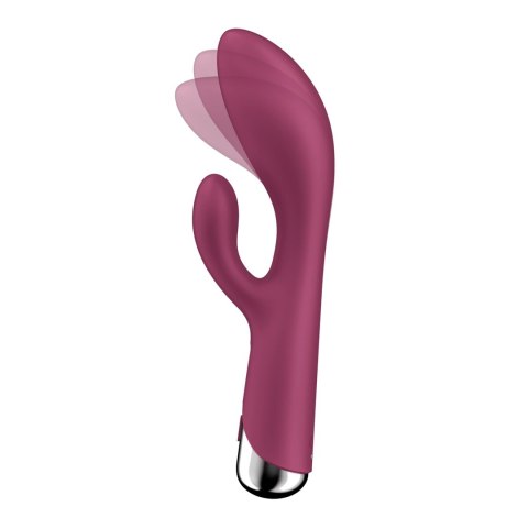Satisfyer Spinning Rabbit 1 - podwojny model z rotacyjną głowką, rożowy