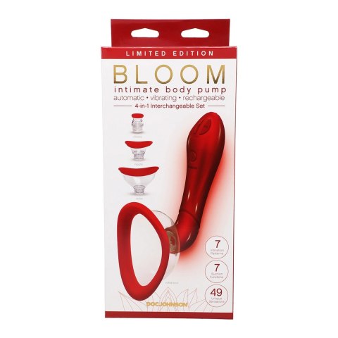 Doc Johnson Automatyczna pompa z wibracją 4 końcowki silikonowe USB