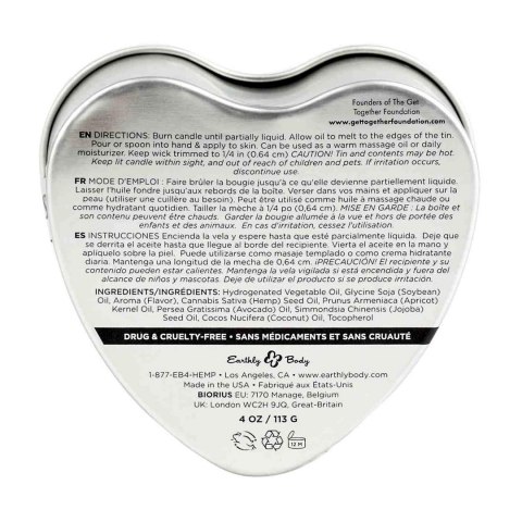 Earthly Body Świeca do masażu truskawkowa 113g aromatyczna pielęgnacja