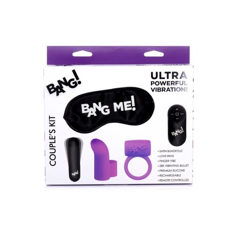 XR Brands 4-częściowy zestaw dla par z pilotem i ładowaniem USB