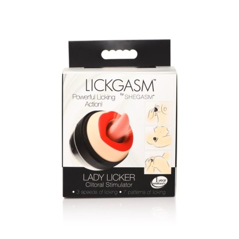XR Brands Lady Licker stymulator z ruchomym językiem, silikon, czerwony