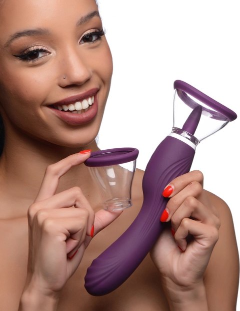 XR Brands Lickgasm wielofunkcyjny model z funkcją ssania i lizania 8 trybow