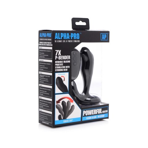 XR Brands P-Bender 7-biegowy elastyczny system do masażu prostaty z pilotem