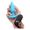 XR Brands Smooth Silicone Plug z pilotem, wodoodporny, czarny