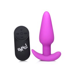 XR Brands Smooth Silicone - wodoodporny korek analny z pilotem, czarny