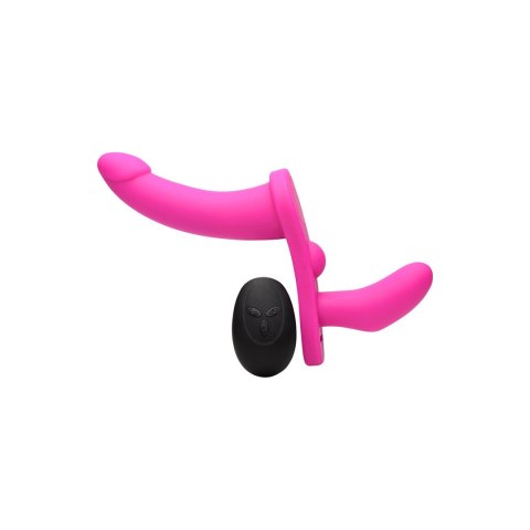 XR Brands Double Take uprząż z podwojnym systemem wibracji i pilotem