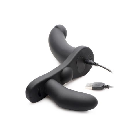 XR Brands Double Take uprząż z podwojnym systemem wibracji i pilotem