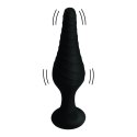 XR Brands silikonowy korek analny z pilotem, wibrujący, czarny
