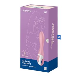 Satisfyer Air Pump G - Wibrator z funkcją dmuchania, silikon, rożowy