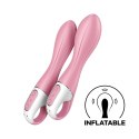 Satisfyer Air Pump G - Wibrator z funkcją dmuchania, silikon, rożowy