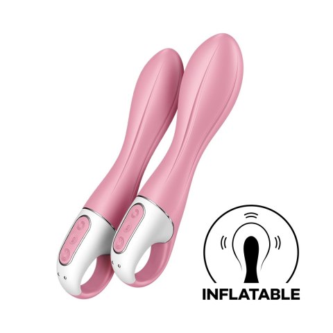 Satisfyer Air Pump G - Wibrator z funkcją dmuchania, silikon, rożowy