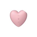 Satisfyer Cutie Heart - Podwojny wibrator pulsacyjny, silikon, rożowy